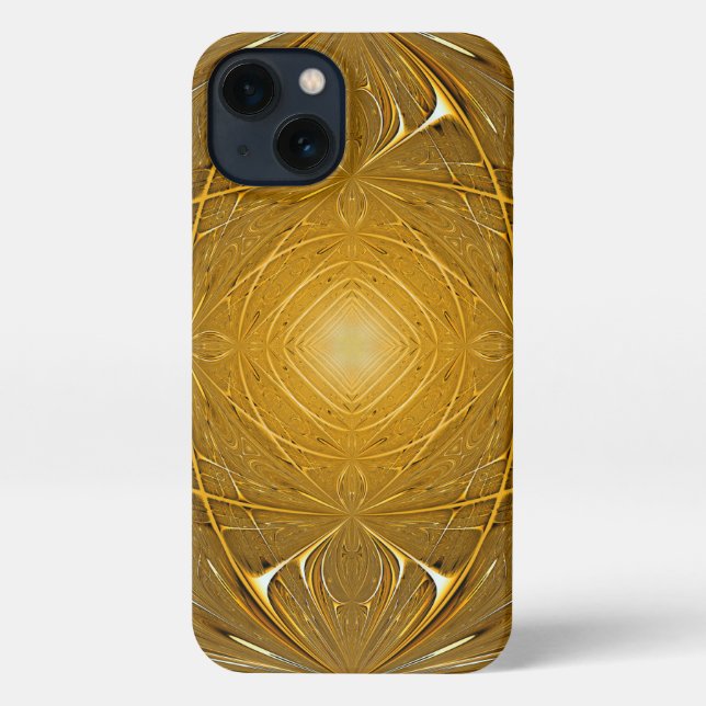 Faux Gold Metal Pattern Design iPhone Case (Back)