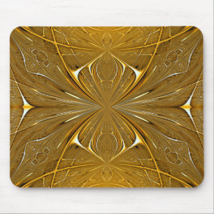 Faux Gold Metal Pattern Design Mouse Mat
