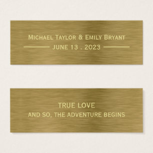 Faux Gold Metal Texture Bookmark