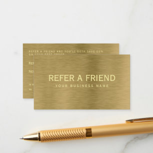 Faux Gold Metal Texture Referral Card