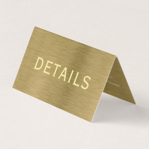 Faux Gold Metal Texture with Photo Detail Card