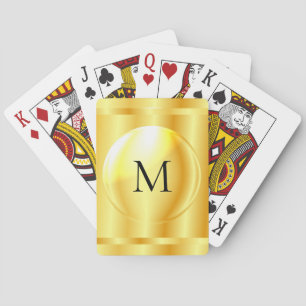 Faux Gold Metallic Look Blank Elegant Template Playing Cards