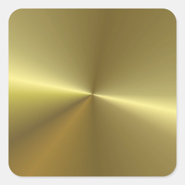 Faux Gold Metallic Look Blank Template Trendy Square Sticker (Front)