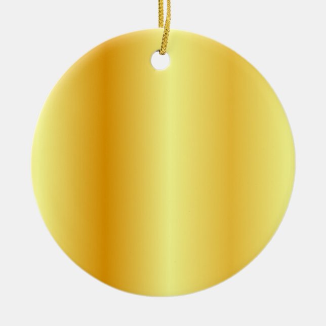 Faux Gold Metallic Look Custom Blank Template Ceramic Tree Decoration (Front)
