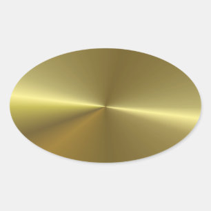 Faux Gold Metallic Look Stylish Blank Template Oval Sticker