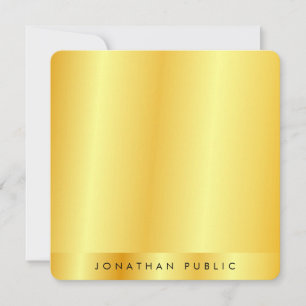 Faux Gold Metallic Look Template Personalised
