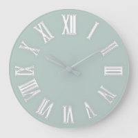 Faux Gold Metallic Minimal Roman Numbers Aqua