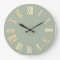 Faux Gold Metallic Minimal Roman Numbers Green