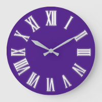 Faux Gold Metallic Minimal Roman Numbers Violet