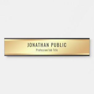 Faux Gold Modern Elegant Template Customisable Door Sign