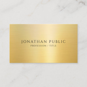 Faux Gold Modern Elegant Template Semi Gloss Business Card