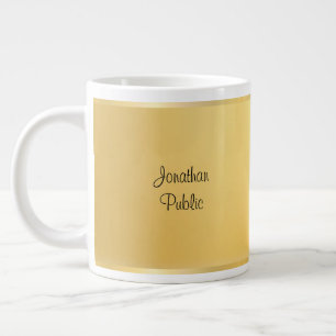 Faux Gold Modern Handwritten Script Template Large Coffee Mug