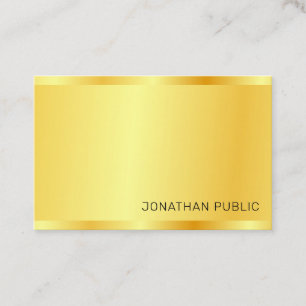Faux Gold Modern Professional Elegant Simple Business Card