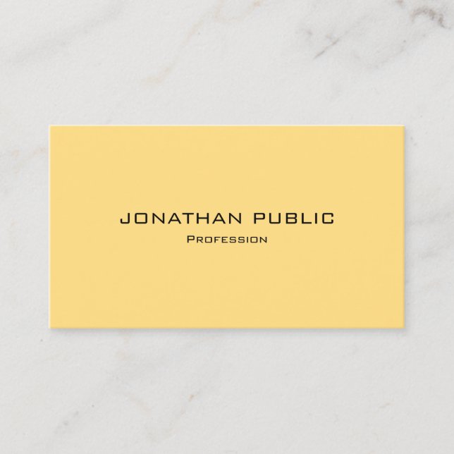 Faux Gold Modern Simple Professional Semi-Gloss Business Card (Front)