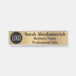 Faux Gold Office Door Sign Elegant Business