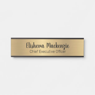 Faux Gold Office Door Sign Signs  Name Plate