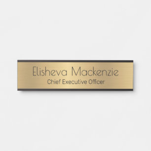 Faux Gold Office Door Sign Signs  Name Plate