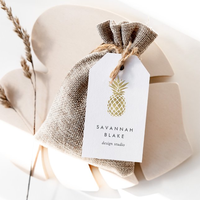 Faux Gold Pineapple Gift Tags (Creator Uploaded)