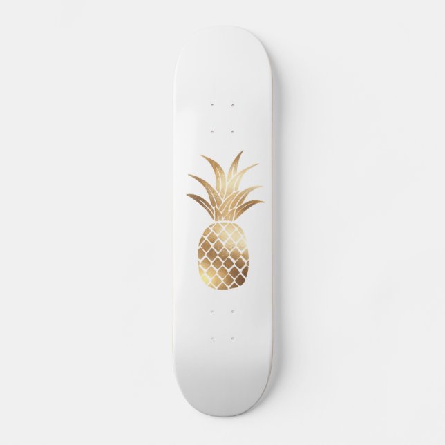 Faux Gold Pineapple Skateboard (Front)
