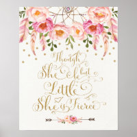 Faux Gold & Pink Nursery Art Boho Calligraphy
