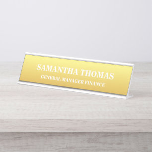 Faux Gold Professional Desk/ Hanging Business Desk Name Plate