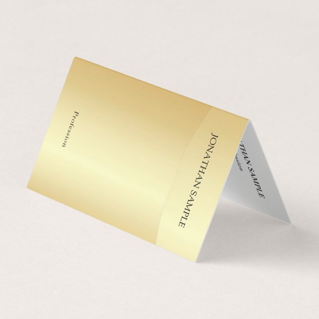 Faux Gold Professional Modern Elegant Template Business Card (Front)