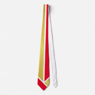 Faux Gold Red White Tie