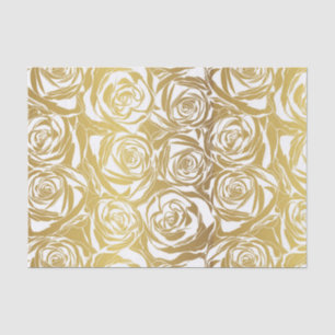 faux gold,roses,pattern,art deco,beautiful,chic,el tissue paper
