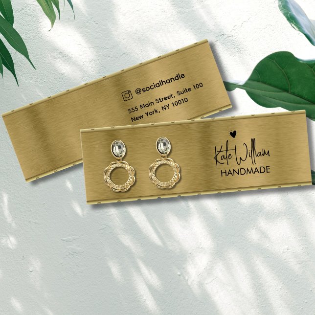 Faux gold Script Stud Earring Jewellery Display Ca (Creator Uploaded)