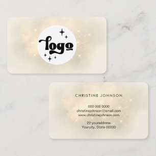 faux gold sparkle cloud business card