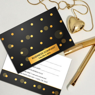 Faux Gold Sparkles On Black gift certificate