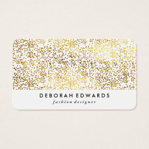 Faux Gold Specks Plain White