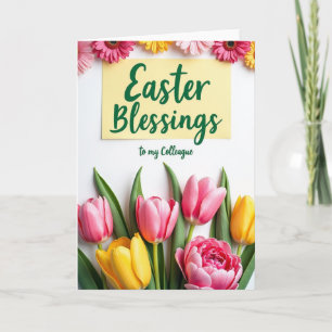 Faux Gold Spring Greetings Card