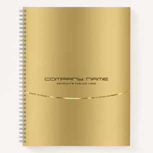 Faux gold Stainless Steel Look Notebook