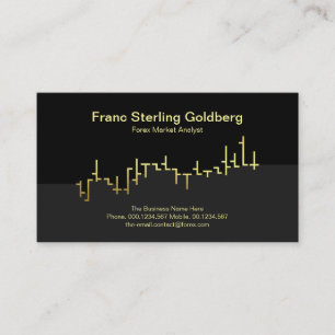 Faux Gold Stock Exchange Graph Futures Market Business Card