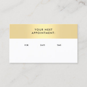 Faux Gold Template Appointment Reminder Elegant Card