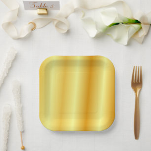 Faux Gold Template Trendy Elegant Glamourous Paper Plate