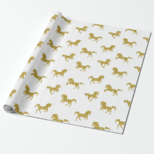 Faux Gold Unicorn Wrapping Paper