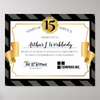 Faux gold universal employee anniversary award