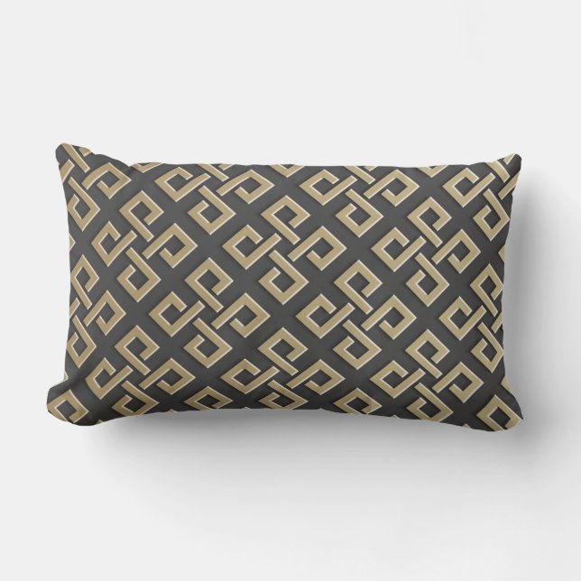 Faux Golden Metallic Pattern throw pillows (Front)
