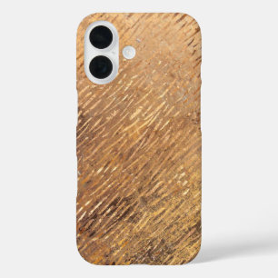 Faux Golden Strokes Christmas iPhone 16 Case