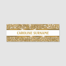 Faux Golden Yellow Glitter Texture & Custom Text