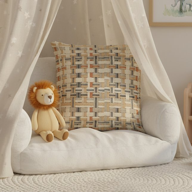 Faux Grasscloth Geometric Weave Pat#3 ID1271 Cushion (Creator Uploaded)