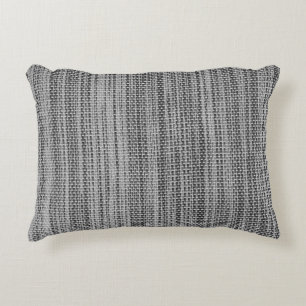 Faux Gray Fabric Accent Pillow