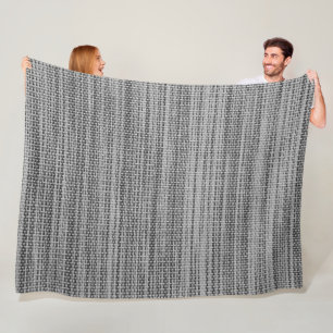 Faux Gray Fabric Cotton Fleece Blanket