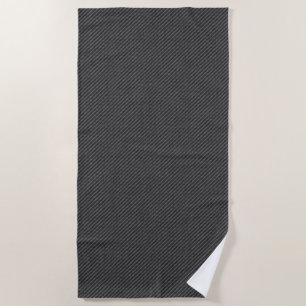 Faux Gray Jeans Fabric Beach Towel