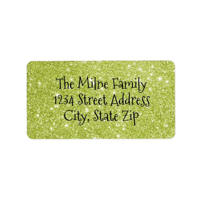Faux Green Glitter - Address Labels (Front)