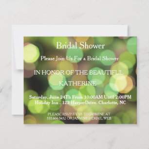 Faux Green Glittering Fab Confetti Sparkles Dots Invitation