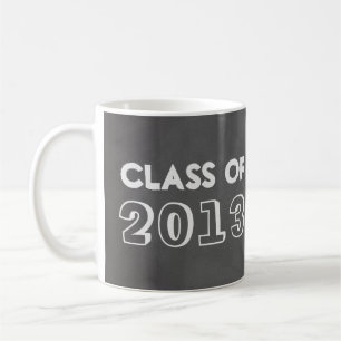 Faux grey chalkboard class year taped up photo coffee mug