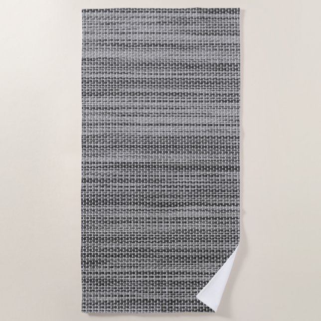 Faux Grey Fabric Beach Towel  - Modern (Front)